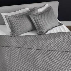 Essentials Microfiber Diamond Quilted Blanket Graphite