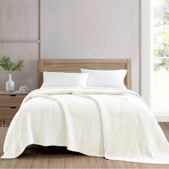 marshmallow soft blanket ivory