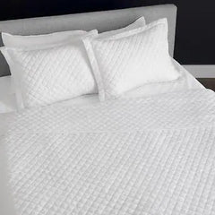 Eternal 3 Piece Solana Microfiber Blanket Set | White