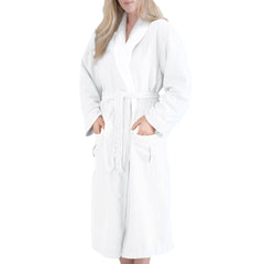 plush bathrobe white